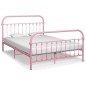 vidaXL Estructura de cama de metal rosa 120x200 cm vidaXL Estructura de cama de metal rosa 120x200 cm