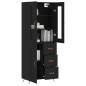 vidaXL Aparador alto madera contrachapada negro 69,5x34x180 cm vidaXL Aparador alto madera contrachapada negro 69,5x34x180 cm