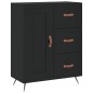 vidaXL Aparador alto madera contrachapada negro 69,5x34x180 cm vidaXL Aparador alto madera contrachapada negro 69,5x34x180 cm
