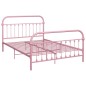 vidaXL Estructura de cama de metal rosa 120x200 cm vidaXL Estructura de cama de metal rosa 120x200 cm