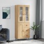 vidaXL Aparador alto madera contrachapada color roble 69,5x34x180 cm