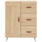 vidaXL Aparador alto madera contrachapada color roble 69,5x34x180 cm