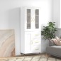 vidaXL Aparador alto madera contrachapada blanco 69,5x34x180 cm vidaXL Aparador alto madera contrachapada blanco 69,5x34x180 cm