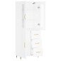 vidaXL Aparador alto madera contrachapada blanco 69,5x34x180 cm vidaXL Aparador alto madera contrachapada blanco 69,5x34x180 cm