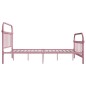 vidaXL Estructura de cama de metal rosa 120x200 cm vidaXL Estructura de cama de metal rosa 120x200 cm
