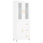 vidaXL Aparador alto madera contrachapada blanco brillo 69,5x34x180 cm vidaXL Aparador alto madera contrachapada blanco brillo 69,5x34x180 cm
