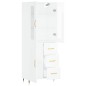 vidaXL Aparador alto madera contrachapada blanco brillo 69,5x34x180 cm vidaXL Aparador alto madera contrachapada blanco brillo 69,5x34x180 cm