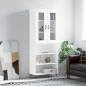 vidaXL Aparador alto madera contrachapada blanco 69,5x34x180 cm vidaXL Aparador alto madera contrachapada blanco 69,5x34x180 cm