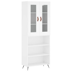 vidaXL Aparador alto madera contrachapada blanco 69,5x34x180 cm