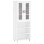 vidaXL Aparador alto madera contrachapada blanco 69,5x34x180 cm vidaXL Aparador alto madera contrachapada blanco 69,5x34x180 cm