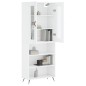 vidaXL Aparador alto madera contrachapada blanco 69,5x34x180 cm vidaXL Aparador alto madera contrachapada blanco 69,5x34x180 cm