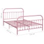 vidaXL Estructura de cama de metal rosa 120x200 cm vidaXL Estructura de cama de metal rosa 120x200 cm
