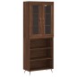 vidaXL Aparador alto madera contrachapada marrón roble 69,5x34x180 cm vidaXL Aparador alto madera contrachapada marrón roble 69,5x34x180 cm