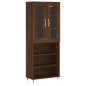 vidaXL Aparador alto madera contrachapada marrón roble 69,5x34x180 cm vidaXL Aparador alto madera contrachapada marrón roble 69,5x34x180 cm