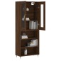 vidaXL Aparador alto madera contrachapada marrón roble 69,5x34x180 cm vidaXL Aparador alto madera contrachapada marrón roble 69,5x34x180 cm
