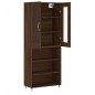 vidaXL Aparador alto madera contrachapada marrón roble 69,5x34x180 cm vidaXL Aparador alto madera contrachapada marrón roble 69,5x34x180 cm