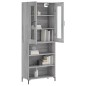 vidaXL Aparador alto madera contrachapada gris sonoma 69,5x34x180 cm vidaXL Aparador alto madera contrachapada gris sonoma 69,5x34x180 cm