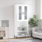 vidaXL Aparador alto madera contrachapada blanco brillo 69,5x34x180 cm vidaXL Aparador alto madera contrachapada blanco brillo 69,5x34x180 cm