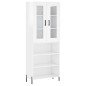 vidaXL Aparador alto madera contrachapada blanco brillo 69,5x34x180 cm vidaXL Aparador alto madera contrachapada blanco brillo 69,5x34x180 cm