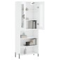 vidaXL Aparador alto madera contrachapada blanco brillo 69,5x34x180 cm vidaXL Aparador alto madera contrachapada blanco brillo 69,5x34x180 cm