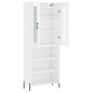 vidaXL Aparador alto madera contrachapada blanco brillo 69,5x34x180 cm vidaXL Aparador alto madera contrachapada blanco brillo 69,5x34x180 cm