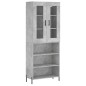 vidaXL Aparador alto madera contrachapada gris hormigón 69,5x34x180 cm vidaXL Aparador alto madera contrachapada gris hormigón 69,5x34x180 cm