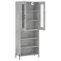 vidaXL Aparador alto madera contrachapada gris hormigón 69,5x34x180 cm vidaXL Aparador alto madera contrachapada gris hormigón 69,5x34x180 cm