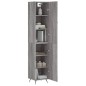 vidaXL Aparador alto madera contrachapada gris Sonoma 34,5x34x180 cm vidaXL Aparador alto madera contrachapada gris Sonoma 34,5x34x180 cm