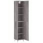 vidaXL Aparador alto madera contrachapada gris Sonoma 34,5x34x180 cm vidaXL Aparador alto madera contrachapada gris Sonoma 34,5x34x180 cm