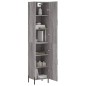 vidaXL Aparador alto madera contrachapada gris Sonoma 34,5x34x180 cm vidaXL Aparador alto madera contrachapada gris Sonoma 34,5x34x180 cm
