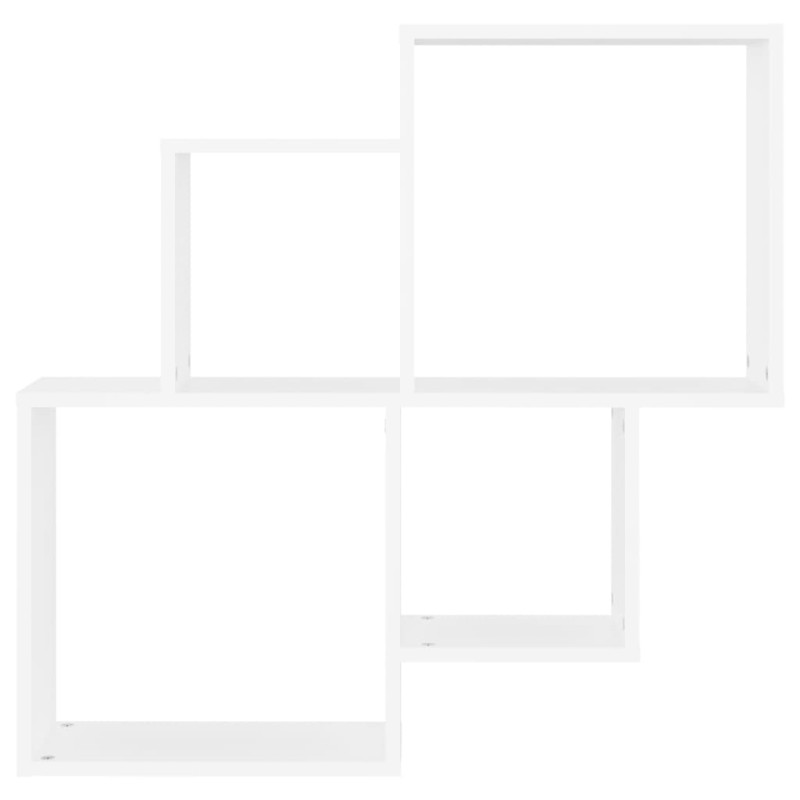 vidaXL Estante de cubo pared madera contrachapada blanco 80x15x78,5 cm vidaXL Estante de cubo pared madera contrachapada blanco 80x15x78,5 cm