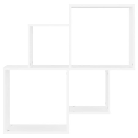 vidaXL Estante de cubo pared madera contrachapada blanco 80x15x78,5 cm