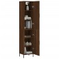 vidaXL Aparador alto madera contrachapada roble marrón 34,5x34x180 cm vidaXL Aparador alto madera contrachapada roble marrón 34,5x34x180 cm
