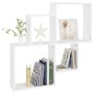 vidaXL Estante de cubo pared madera contrachapada blanco 80x15x78,5 cm vidaXL Estante de cubo pared madera contrachapada blanco 80x15x78,5 cm