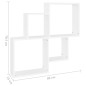vidaXL Estante de cubo pared madera contrachapada blanco 80x15x78,5 cm vidaXL Estante de cubo pared madera contrachapada blanco 80x15x78,5 cm