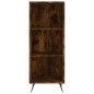 vidaXL Aparador de madera contrachapada roble ahumado 34,5x34x180 cm