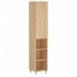 vidaXL Aparador de madera contrachapada roble Sonoma 34,5x34x180 cm