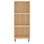 vidaXL Aparador de madera contrachapada roble Sonoma 34,5x34x180 cm