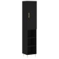 vidaXL Aparador de madera contrachapada negro 34,5x34x180 cm