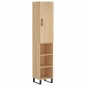 vidaXL Aparador de madera contrachapada roble Sonoma 34,5x34x180 cm vidaXL Aparador de madera contrachapada roble Sonoma 34,5x34x180 cm
