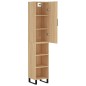 vidaXL Aparador de madera contrachapada roble Sonoma 34,5x34x180 cm vidaXL Aparador de madera contrachapada roble Sonoma 34,5x34x180 cm