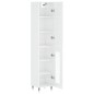 vidaXL Aparador alto madera contrachapada blanco brillo 34,5x34x180 cm vidaXL Aparador alto madera contrachapada blanco brillo 34,5x34x180 cm