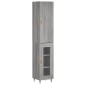 vidaXL Aparador alto madera contrachapada gris Sonoma 34,5x34x180 cm vidaXL Aparador alto madera contrachapada gris Sonoma 34,5x34x180 cm