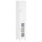 vidaXL Aparador alto madera contrachapada blanco 34,5x34x180 cm vidaXL Aparador alto madera contrachapada blanco 34,5x34x180 cm