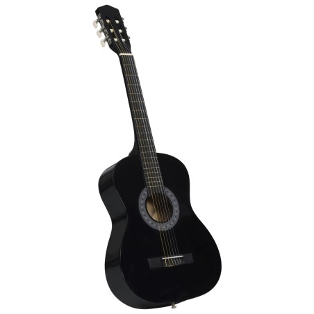 vidaXL Guitarra clásica para niños y principiantes negro 3/4 36"       