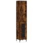 vidaXL Aparador de madera contrachapada roble ahumado 34,5x34x180 cm vidaXL Aparador de madera contrachapada roble ahumado 34,5x34x180 cm