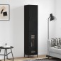 vidaXL Aparador de madera contrachapada negro 34,5x34x180 cm vidaXL Aparador de madera contrachapada negro 34,5x34x180 cm
