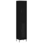 vidaXL Aparador de madera contrachapada negro 34,5x34x180 cm vidaXL Aparador de madera contrachapada negro 34,5x34x180 cm
