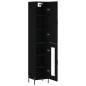 vidaXL Aparador de madera contrachapada negro 34,5x34x180 cm vidaXL Aparador de madera contrachapada negro 34,5x34x180 cm