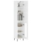 vidaXL Aparador alto madera contrachapada blanco brillo 34,5x34x180 cm vidaXL Aparador alto madera contrachapada blanco brillo 34,5x34x180 cm